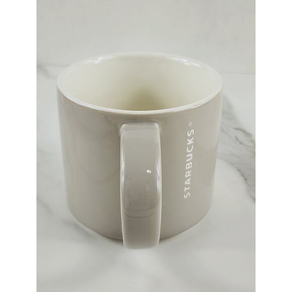 Starbucks Coffee Mug Tea Cup 14oz Light Brown 2013 Drinkware Stackable 4 3/4" - Picture 8 of 16